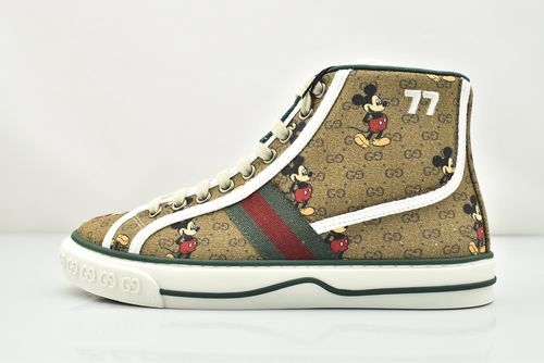 Gucci Tennis 1977 Print High-top Canvas Sneakers