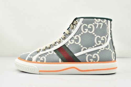Gucci Tennis 1977 Print High-top Canvas Sneakers