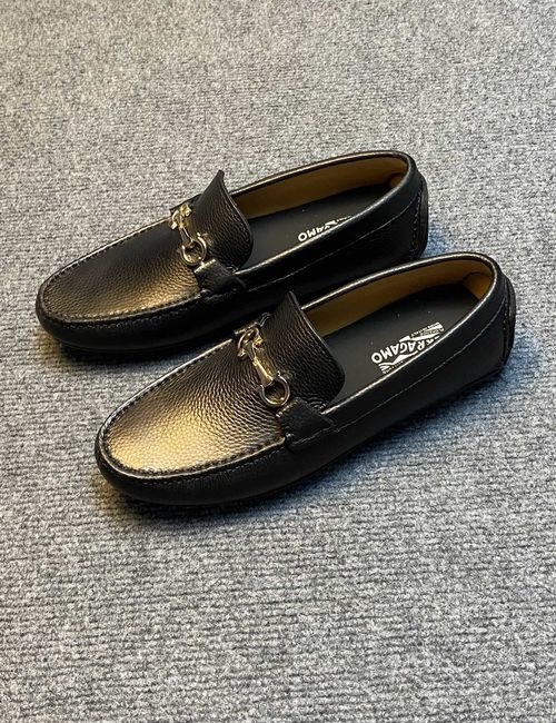 Ferragamo Cancini Buckle Driving Slip-on Loafers