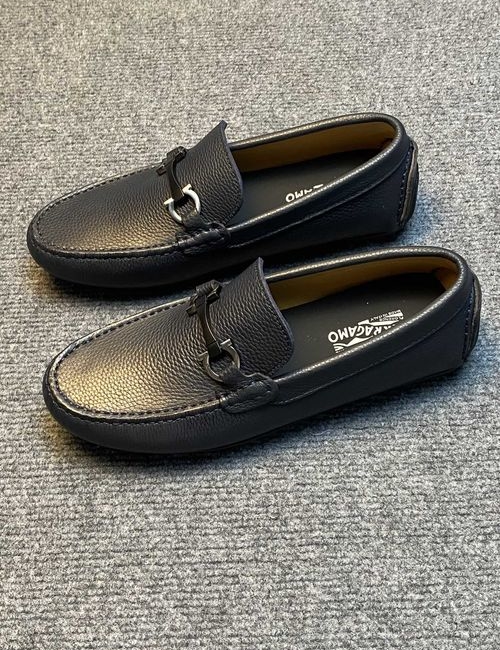 Ferragamo Cancini Buckle Driving Slip-on Loafers