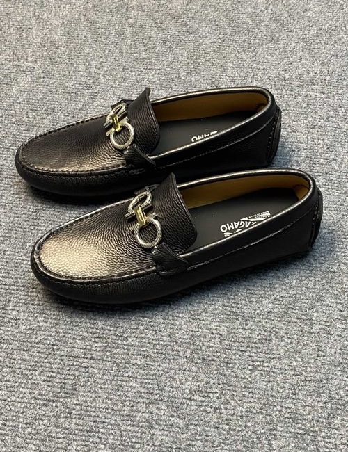 Ferragamo Cancini Buckle Driving Slip-on Loafers