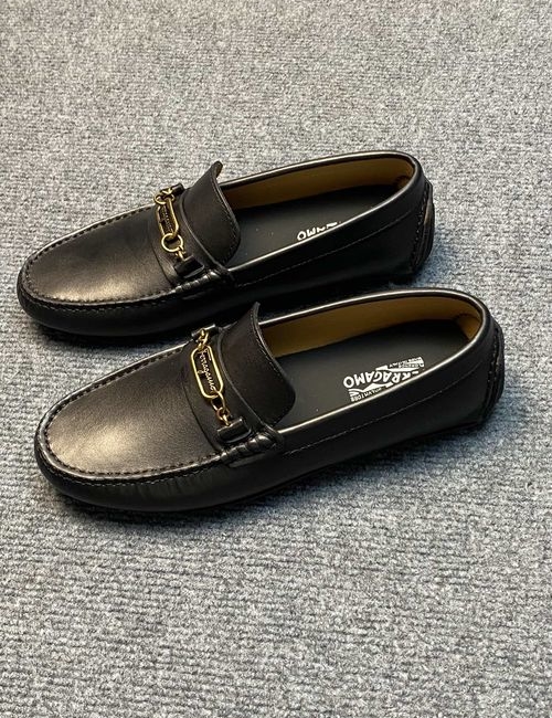 Ferragamo Cancini Buckle Driving Slip-on Loafers