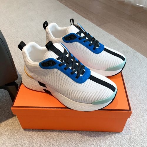 Hermes Giga Sneakers Leather Sole Comfortable Shoes