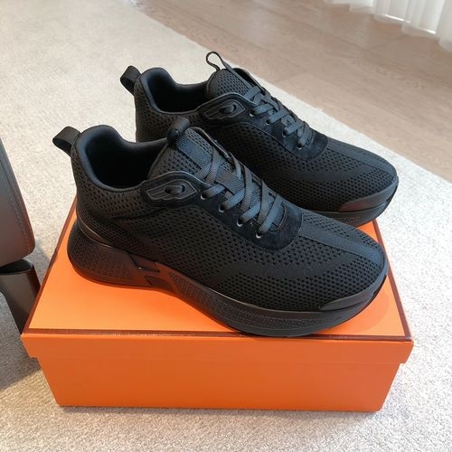 Hermes Giga Sneakers Leather Sole Comfortable Shoes