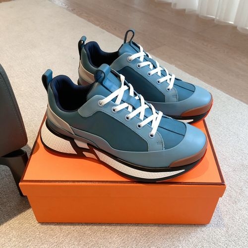 Hermes Giga Sneakers Leather Sole Comfortable Footwear
