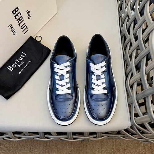 Berluti Play Off Two-tone Suede Leather Sneakers