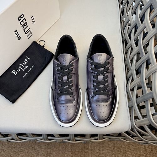 Berluti Play Off Two-tone Suede Leather Sneakers