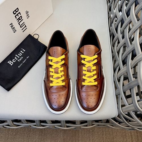 Berluti Play Off Two-tone Suede Leather Sneakers