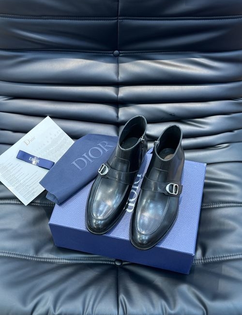 Christian Dior CD High-top Boots Handcrafted Full-grain Leather