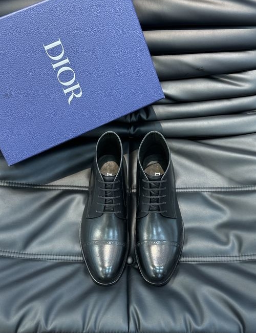 Christian Dior CD High-top Boots Handcrafted Full-grain Leather