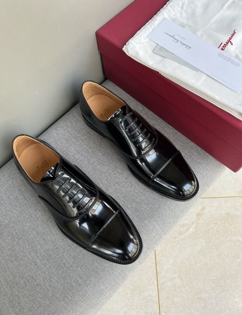Ferragamo Formal Leather Shoes Cowhide Italian Sole