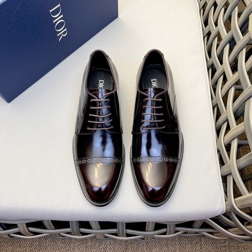 Christian Dior CD Calfskin Derby Shoes With Brand Embossing
