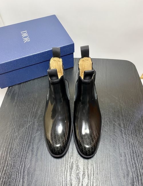 Christian Dior CD High-top Ankle Boots Handcrafted Full-grain Leather