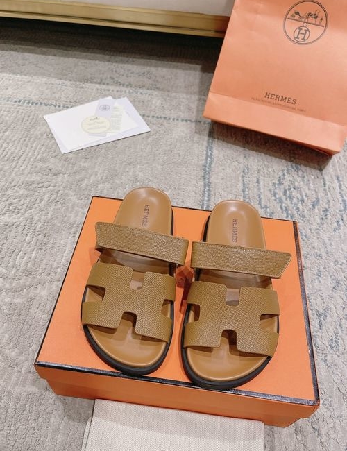 Hermes Chypre Slippers With Comfortable Soft Insole