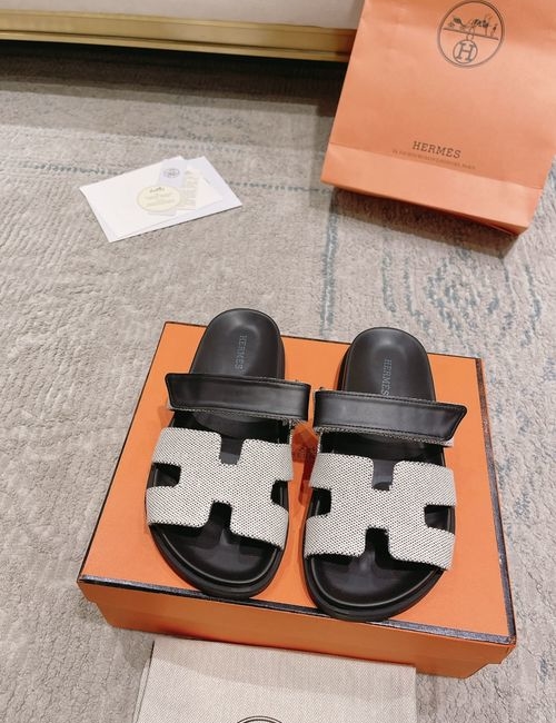 Hermes Chypre Slippers With Comfortable Soft Insole