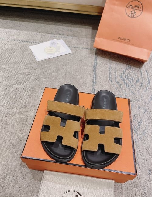 Hermes Chypre Slippers With Comfortable Soft Insole