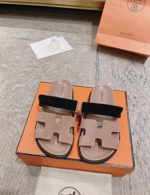 Hermes Chypre Slippers With Comfortable Soft Insole