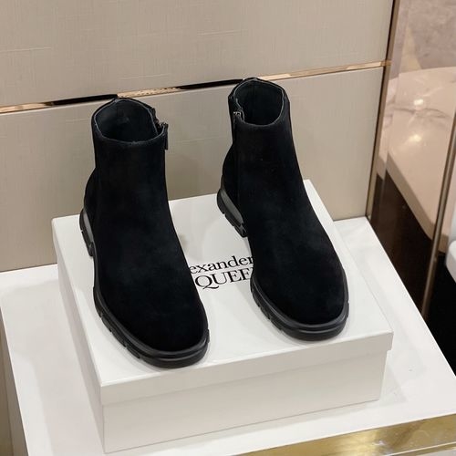 McQueen High-top Leather Casual Boots