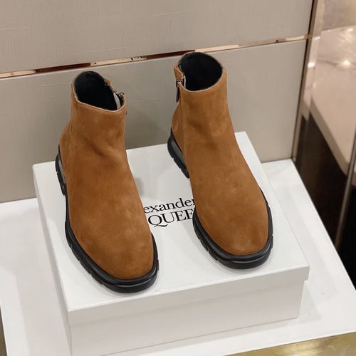McQueen High-top Leather Casual Boots