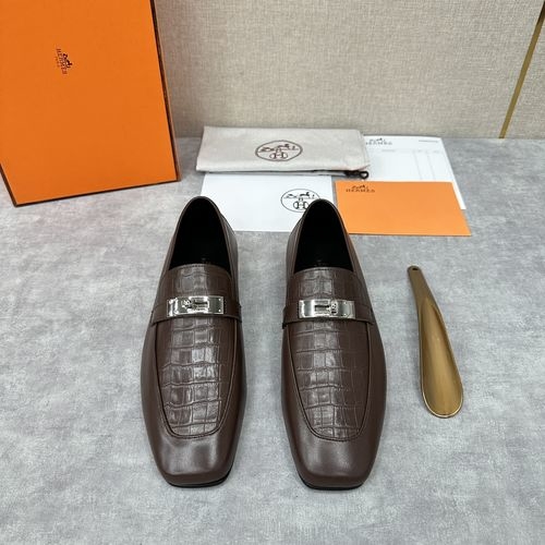 Hermes Giovanni Loafers Leather Shoes