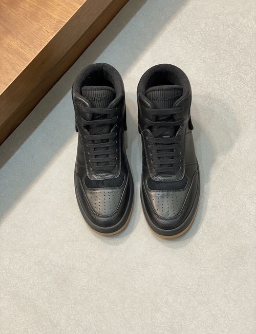 Yves Saint Laurent YSL Low-Top Lace-Up Sneakers With Perforated Leather And Brand Logo Pull Tab