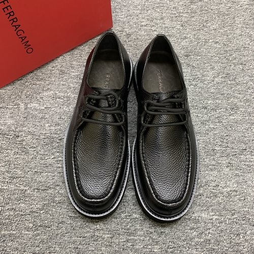 Ferragamo Thick-sole Loafers With Patent Leather Upper