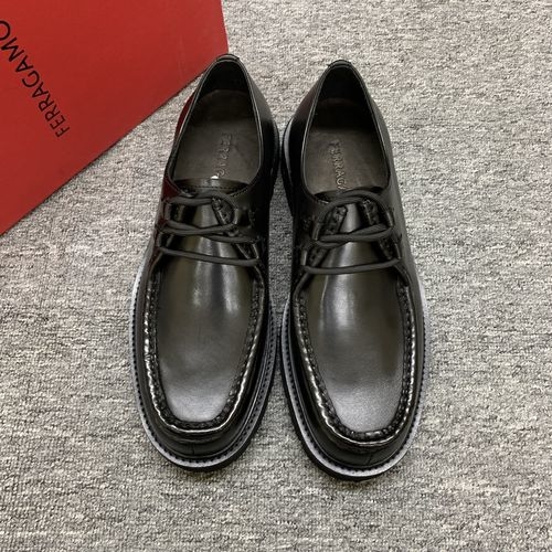 Ferragamo Thick-sole Loafers With Patent Leather Upper