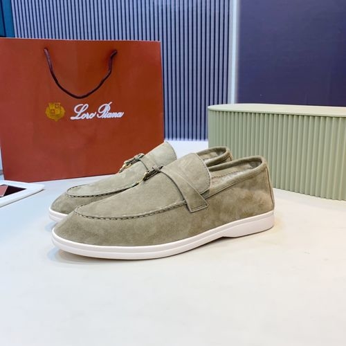Loro Piana LP Suede Mules With Non-slip Rubber Sole