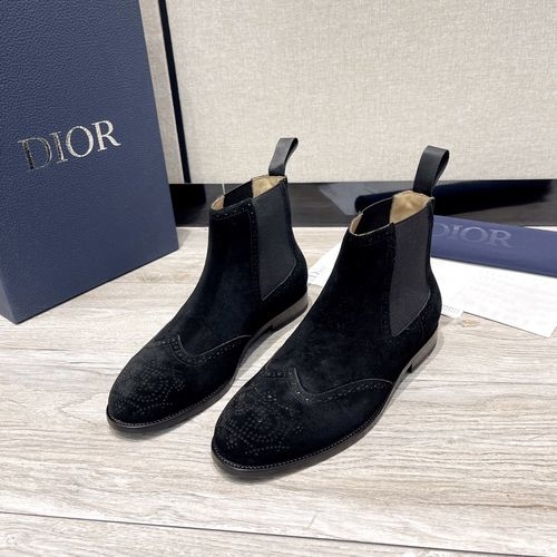 Christian Dior CD High-top Boots Handcrafted Full-grain Leather