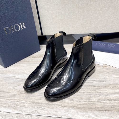 Christian Dior CD High-top Boots Handcrafted Full-grain Leather