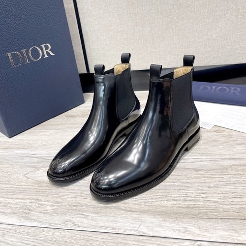 Christian Dior CD High-top Boots Handcrafted Full-grain Leather