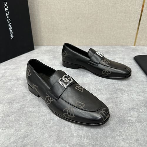 Dolce & Gabbana DG Ariosto Moccasin Loafer Leather Shoes