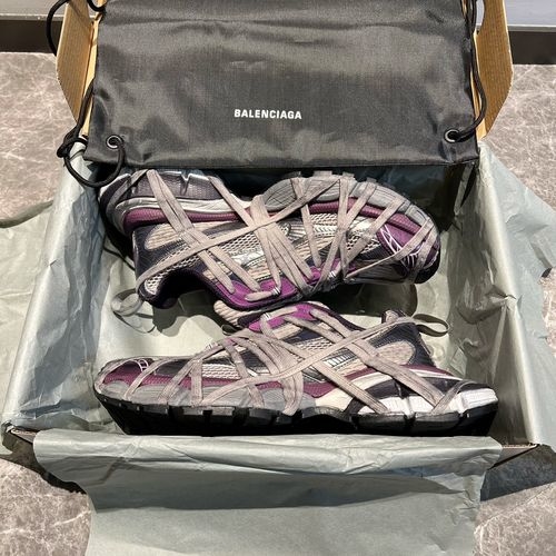 Balenciaga 3xl Spider-Man Mesh Vintage Low-top Purple Sneakers
