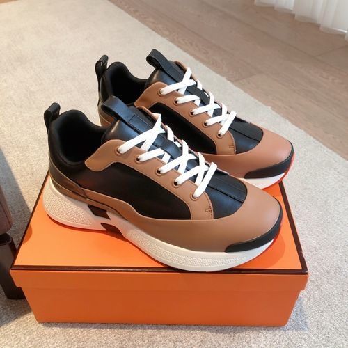 Hermes Giga Sneakers Leather Sole Comfortable Footwear
