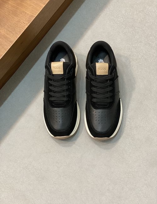 Tods Leather Fabric Sneakers With Rubber Outsole