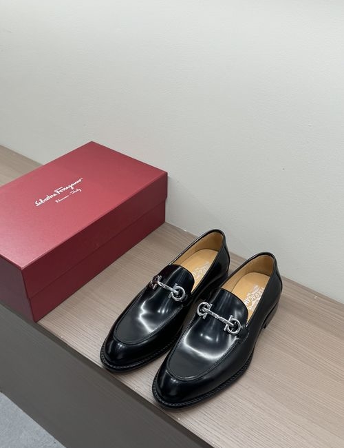 Ferragamo Patent Leather Formal Leather Sole Shoes