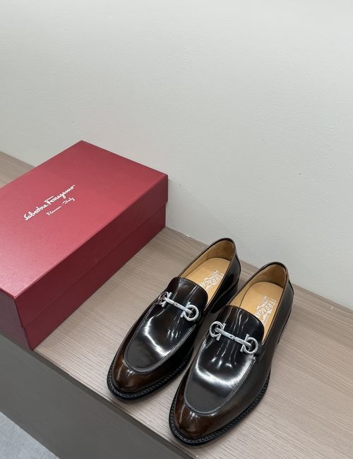 Ferragamo Patent Leather Formal Leather Sole Shoes