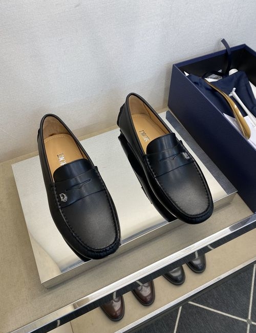Christian Dior CD Grained Calfskin Loafer Non-slip Sole