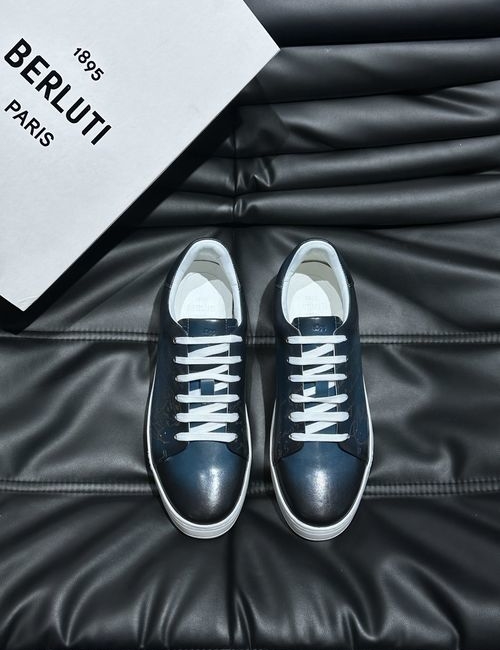 Berluti Calfskin Casual Shoes Rubber Sole Embossed Pattern
