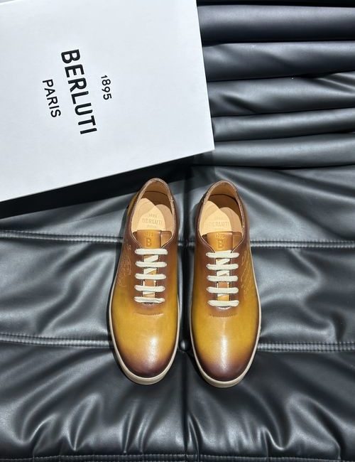 Berluti Calfskin Casual Shoes Rubber Sole Embossed Pattern