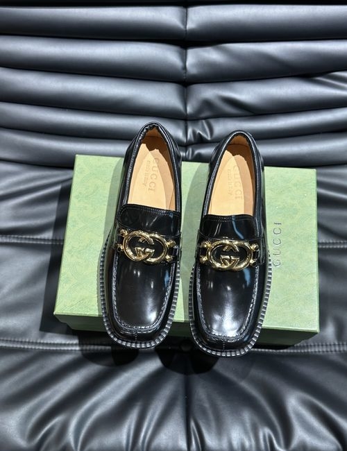 Gucci Calfskin Thick Sole Leather Shoes