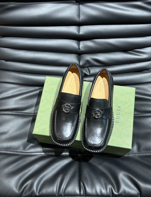 Gucci Calfskin Thick Sole Leather Shoes