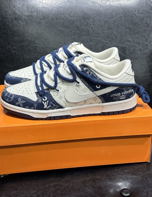 Nike Dunk Low Denim Stitched Low-top Sneakers