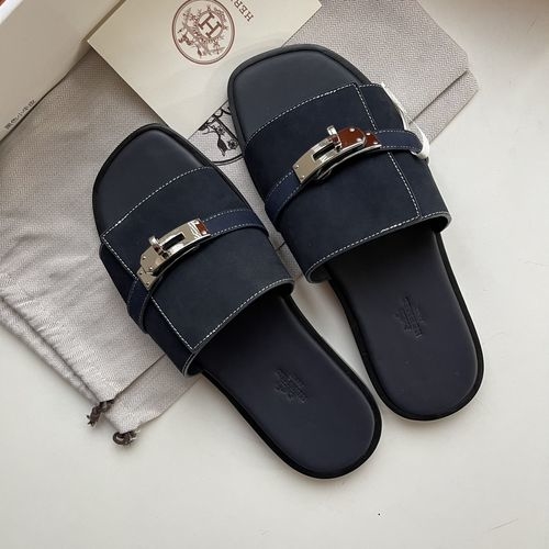 Hermes Kelly Buckle Sandals With Sheepskin Insole
