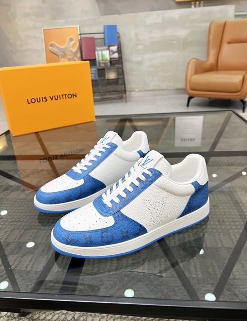 Louis Vuitton LV Laser-carved Leather Casual Sneakers