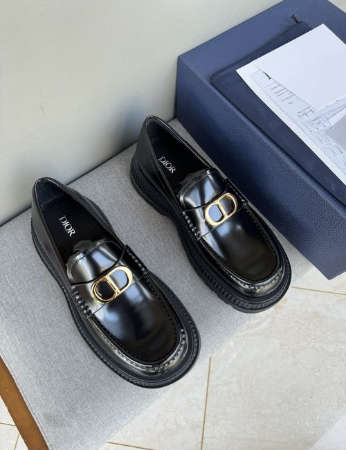 Christian Dior CD Cowhide Rubber Sole Casual Shoes