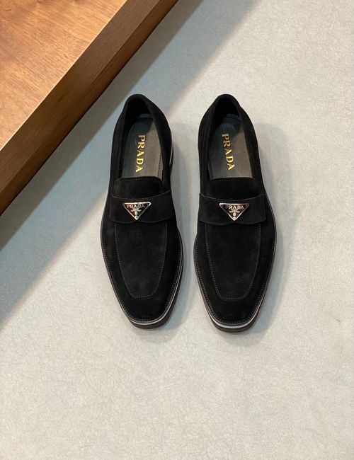Prada Classic Loafers With Triangle Logo And Original Sole