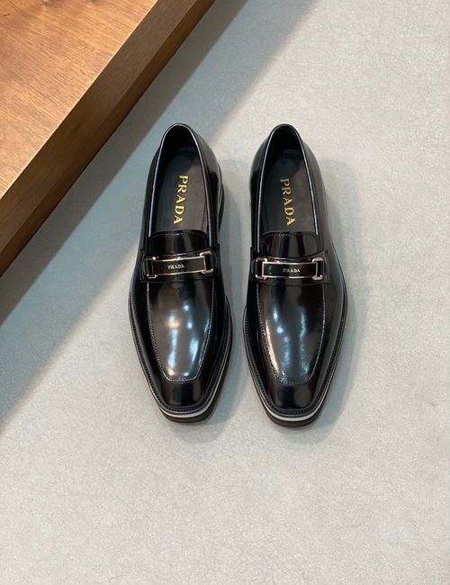 Prada Classic Loafers With Triangle Logo And Original Sole