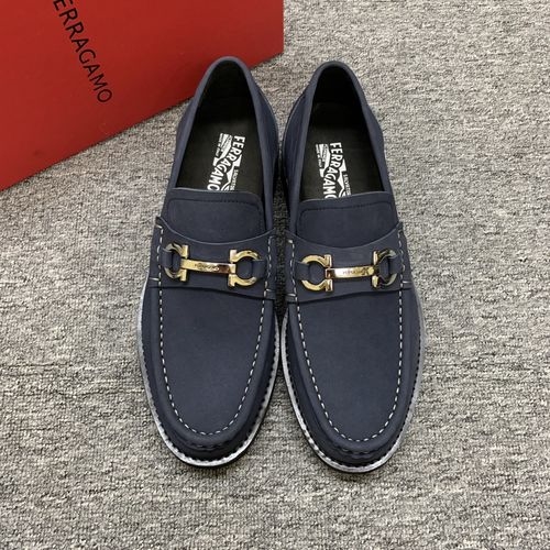 Ferragamo Premium Nubuck Leather Shoes Original Hardware