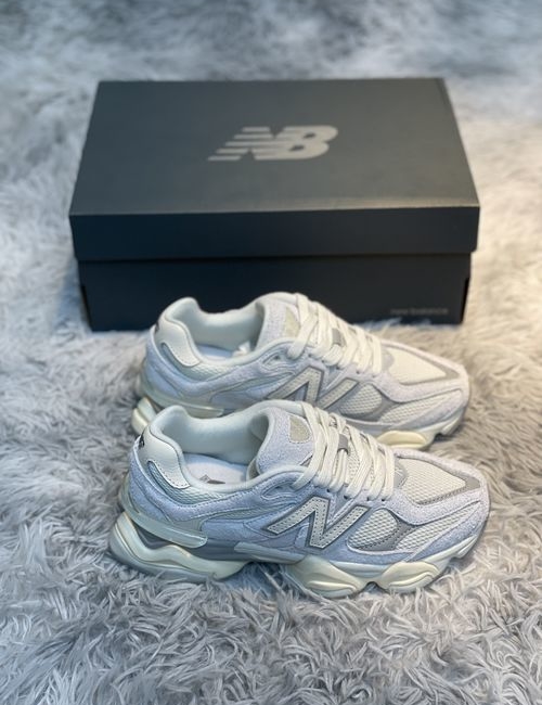 New Balance NB9060 Gray White Platform Sneakers